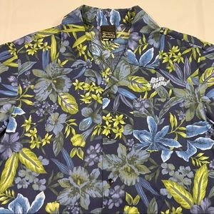 Vintage Elvis Presley Graceland Mens Tropical Button Up Size Large 1999